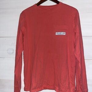 Vineyard Vines Women’s Coral Long Sleeve Tee Size XS Cotton Made In Peru